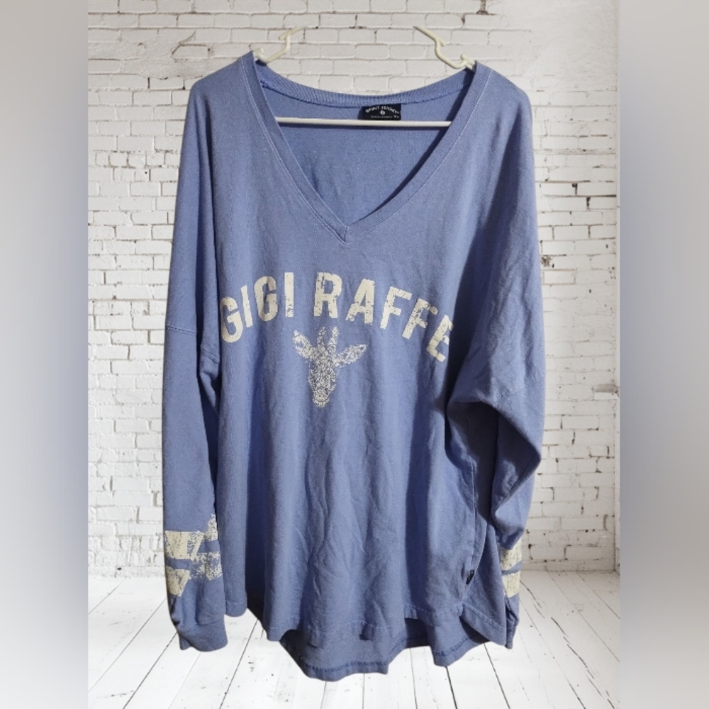 Spirit Jersey Gigi raffe long live giraffes long sleeve sz xl